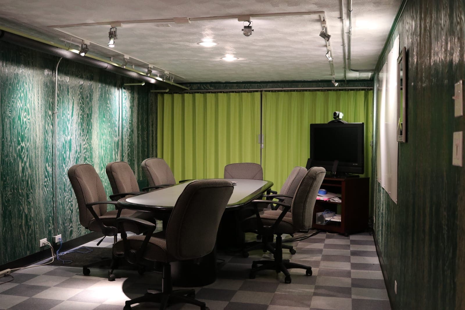 The basement media room in its pre-remodel configuration